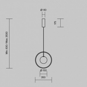 Подвесной светильник Maytoni Paparazzi MOD407PL-L12B3K1 в Ижевске - izhevsk.ok-mebel.com | фото 2