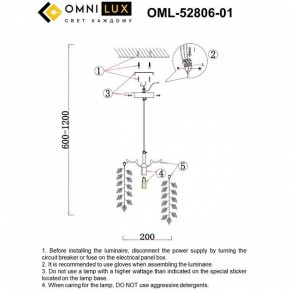 Подвесной светильник Omnilux Cavriglia OML-52806-01 в Ижевске - izhevsk.ok-mebel.com | фото 9