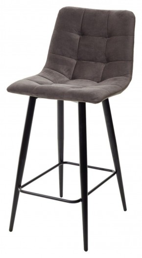 Полубарный стул CHILLI-QB графит #14, велюр / черный каркас (H=66cm) М-City в Ижевске - izhevsk.ok-mebel.com | фото