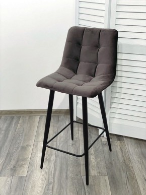 Полубарный стул CHILLI-QB графит #14, велюр / черный каркас (H=66cm) М-City в Ижевске - izhevsk.ok-mebel.com | фото 2
