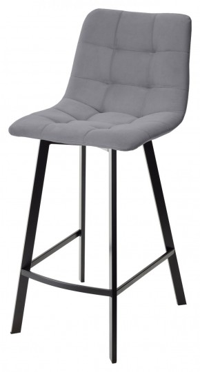 Полубарный стул CHILLI-QB SQUARE серый #27, велюр / черный каркас (H=66cm) М-City в Ижевске - izhevsk.ok-mebel.com | фото