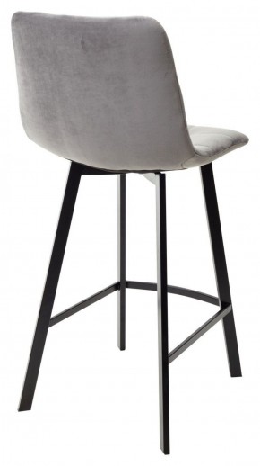Полубарный стул CHILLI-QB SQUARE светло-серый #26, велюр / черный каркас (H=66cm) М-City в Ижевске - izhevsk.ok-mebel.com | фото 4