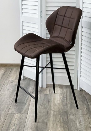 Полубарный стул MARCEL COWBOY-#800 темно-коричневый (H=65cm), ткань микрофибра М-City в Ижевске - izhevsk.ok-mebel.com | фото 2