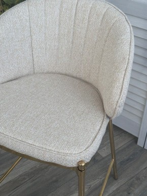 Полубарный стул WENDY TRF-11 светло-бежевый, ткань / золотой каркас (H=65) М-City в Ижевске - izhevsk.ok-mebel.com | фото