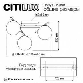 Потолочная люстра Citilux Dorsy CL223131 в Ижевске - izhevsk.ok-mebel.com | фото 11