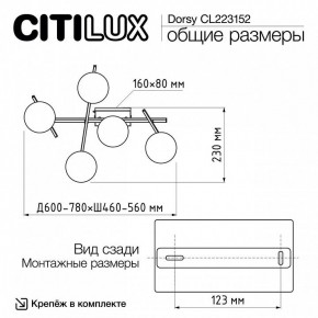 Потолочная люстра Citilux Dorsy CL223152 в Ижевске - izhevsk.ok-mebel.com | фото 10