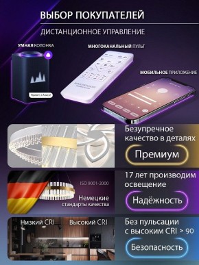 Потолочная люстра Natali Kovaltseva OLIMP LED SMART 84005 в Ижевске - izhevsk.ok-mebel.com | фото 8