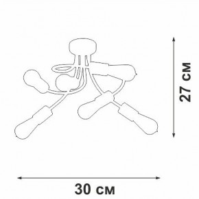 Потолочная люстра Vitaluce V3928 V3928-1/6PL в Ижевске - izhevsk.ok-mebel.com | фото 4