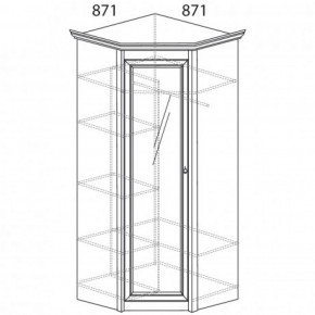 Шкаф угловой №641 "Флоренция" Фасад глухой (угол 871*871) Дуб оксфорд в Ижевске - izhevsk.ok-mebel.com | фото 2