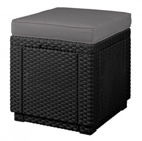 Пуфик Куб с подушкой (Cube with cushion) графит - прохладный серый в Ижевске - izhevsk.ok-mebel.com | фото 1