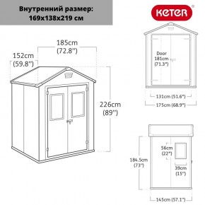 Сарай Манор 6*5 TWF (два окна на фасаде) MANOR 6x5 DD (two windows at the front) в Ижевске - izhevsk.ok-mebel.com | фото 2