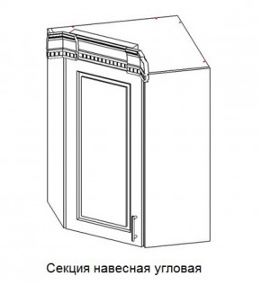 Секция навесная угловая "Верона" (600*600) в Ижевске - izhevsk.ok-mebel.com | фото