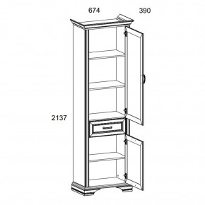 Шкаф 2D1S, MONAKO, цвет Сосна винтаж/дуб анкона в Ижевске - izhevsk.ok-mebel.com | фото 3