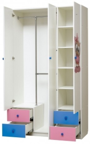 Шкаф 3-х дверный с ящиками и фотопечатью Совята 3.1 (1200) в Ижевске - izhevsk.ok-mebel.com | фото 2