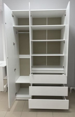 Шкаф 3-ств. с 3 ящиками "Бьянко" в Ижевске - izhevsk.ok-mebel.com | фото 2