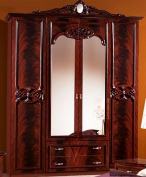 Шкаф 4-х дверный с зеркалами (03.144) Ольга (могано) в Ижевске - izhevsk.ok-mebel.com | фото