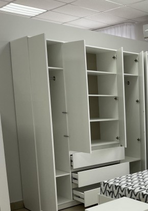Шкаф 4-ств. с 3 ящиками "Бьянко" в Ижевске - izhevsk.ok-mebel.com | фото 2
