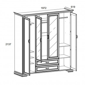 Шкаф 4D2S Z , MONAKO, цвет Сосна винтаж в Ижевске - izhevsk.ok-mebel.com | фото 1