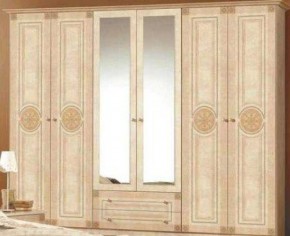 Шкаф 6-и дверный с зеркалами (02.146) Рома (беж) в Ижевске - izhevsk.ok-mebel.com | фото