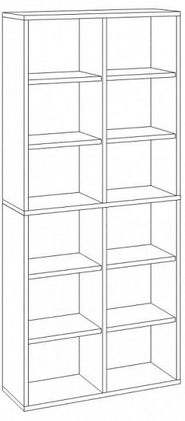 Шкаф книжный Домино СУ(ш2в2)+4ФГ в Ижевске - izhevsk.ok-mebel.com | фото 2