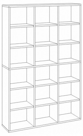 Шкаф книжный Домино СУ(ш3в2)+6ФГ в Ижевске - izhevsk.ok-mebel.com | фото 2