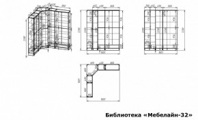 Шкаф книжный Мебелайн-32 в Ижевске - izhevsk.ok-mebel.com | фото 3