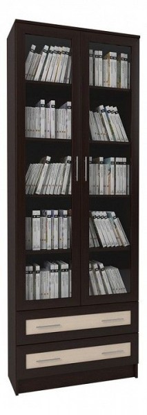 Шкаф книжный Мебелайн-35 в Ижевске - izhevsk.ok-mebel.com | фото
