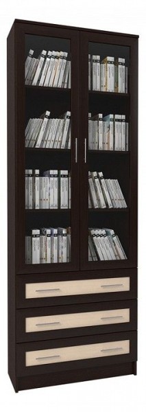 Шкаф книжный Мебелайн-51 в Ижевске - izhevsk.ok-mebel.com | фото