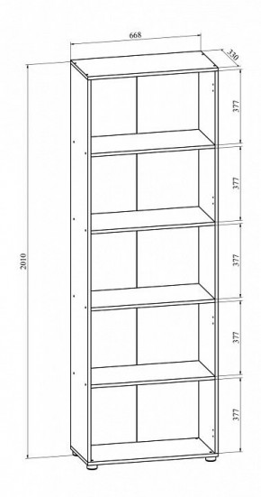 Шкаф книжный Офис ОФ-302К в Ижевске - izhevsk.ok-mebel.com | фото 2
