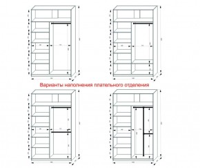 Шкаф-купе 1400 серии SOFT D1+D3+B2+PL1 (2 ящика+1штанга) профиль «Графит» в Ижевске - izhevsk.ok-mebel.com | фото 7