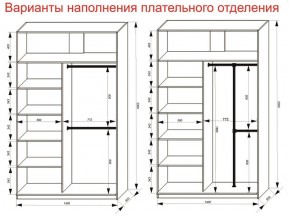 Шкаф-купе 1400 серии SOFT D8+D2+B2+PL4 (2 ящика+F обр.штанга) профиль «Графит» в Ижевске - izhevsk.ok-mebel.com | фото 7