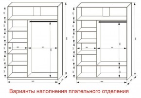 Шкаф-купе 1600 серии SOFT D1+D3+B2+PL1 (2 ящика+1штанга) профиль «Графит» в Ижевске - izhevsk.ok-mebel.com | фото 6