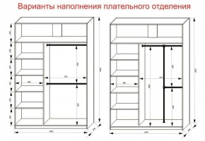 Шкаф-купе 1600 серии SOFT D1+D3+B2+PL1 (2 ящика+1штанга) профиль «Графит» в Ижевске - izhevsk.ok-mebel.com | фото 7