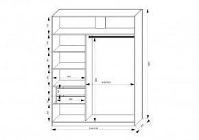 Шкаф-купе 1700 серии NEW CLASSIC K3+K3+B2+PL1 (2 ящика+1 штанга) профиль «Капучино» в Ижевске - izhevsk.ok-mebel.com | фото 3