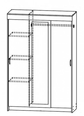 Шкаф-купе Бассо 1300 (Венге/Дуб белфорд) в Ижевске - izhevsk.ok-mebel.com | фото 2