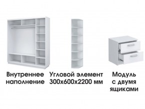 Шкаф-купе «ТАНДЕМ» 3-х дверный в белом профиле (Дверь К+К+К) 2400/h2200 в Ижевске - izhevsk.ok-mebel.com | фото 3
