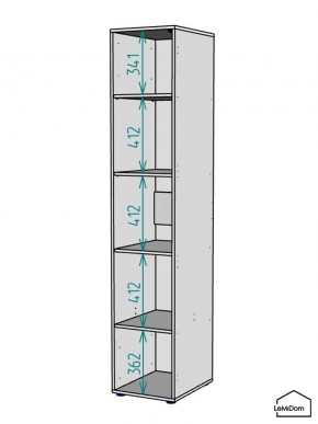 Шкаф Linnea MHR-1-2 2050х400х510 (ДВ-М 11.1.25) в Ижевске - izhevsk.ok-mebel.com | фото 3