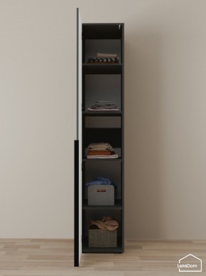 Шкаф Linnea MHR-1-2 2050х400х510 (Графит-М 11.1.25) в Ижевске - izhevsk.ok-mebel.com | фото 4
