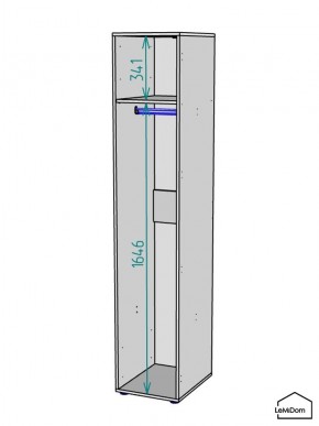 Шкаф Linnea MHR-1 2050х400х510 (Графит-М 11.1.25) в Ижевске - izhevsk.ok-mebel.com | фото 3
