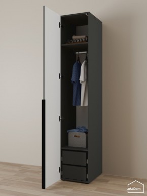 Шкаф Linnea MHR-1-3 2050х400х510 (Графит-М 11.1.25) в Ижевске - izhevsk.ok-mebel.com | фото 5