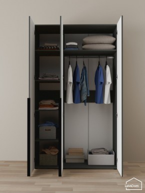 Шкаф Linnea MHR-3-1 2050х1200х510 (Графит-М 11.1.25) в Ижевске - izhevsk.ok-mebel.com | фото 4
