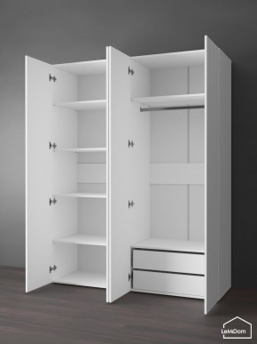 Шкаф Linnea MHR-4PO-2 2050х1600х510 (Белый-М 11.1.2) в Ижевске - izhevsk.ok-mebel.com | фото 5
