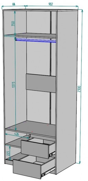 Шкаф Мальта H200 в Ижевске - izhevsk.ok-mebel.com | фото 2