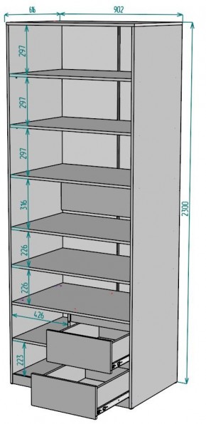 Шкаф Мальта H202 в Ижевске - izhevsk.ok-mebel.com | фото 2
