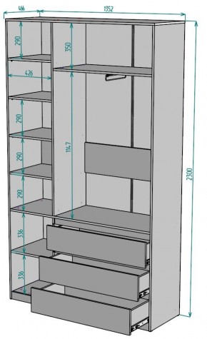 Шкаф Мальта H204 в Ижевске - izhevsk.ok-mebel.com | фото 2