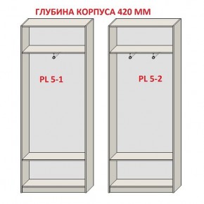 Шкаф распашной серия «ЗЕВС» (PL3/С1/PL2) Серый камень/Небраска натуральный в Ижевске - izhevsk.ok-mebel.com | фото 8