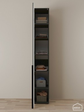 Шкаф с антресолью Linnea MHR-1A-2 2450х400х510 (Графит-М 11.1.25) в Ижевске - izhevsk.ok-mebel.com | фото 4