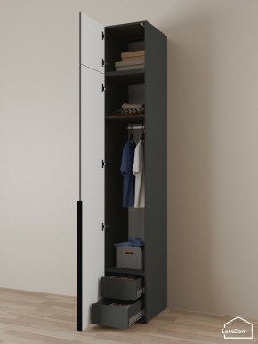 Шкаф с антресолью Linnea MHR-1A-3 2450х400х510 (Графит-М 11.1.25) в Ижевске - izhevsk.ok-mebel.com | фото 5