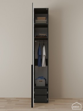 Шкаф с антресолью Linnea MHR-1A-3 2450х400х510 (Графит-М 11.1.25) в Ижевске - izhevsk.ok-mebel.com | фото 6