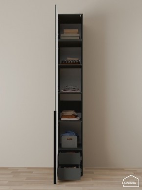 Шкаф с антресолью Linnea MHR-1A-4 2450х400х510 (Графит-М 11.1.25) в Ижевске - izhevsk.ok-mebel.com | фото 4